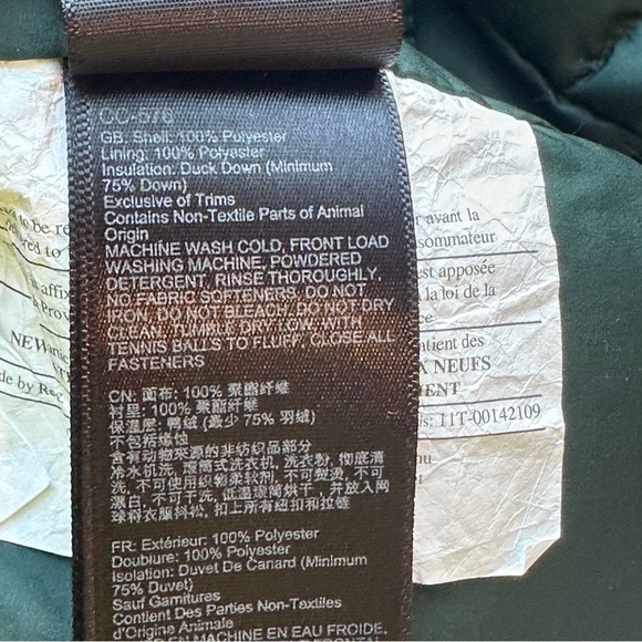 Marmot Quilted Duck Down Insulated Puffer Coat Forest Green Women’s XS/Youth XL - Picture 6 of 7